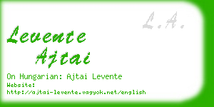 levente ajtai business card